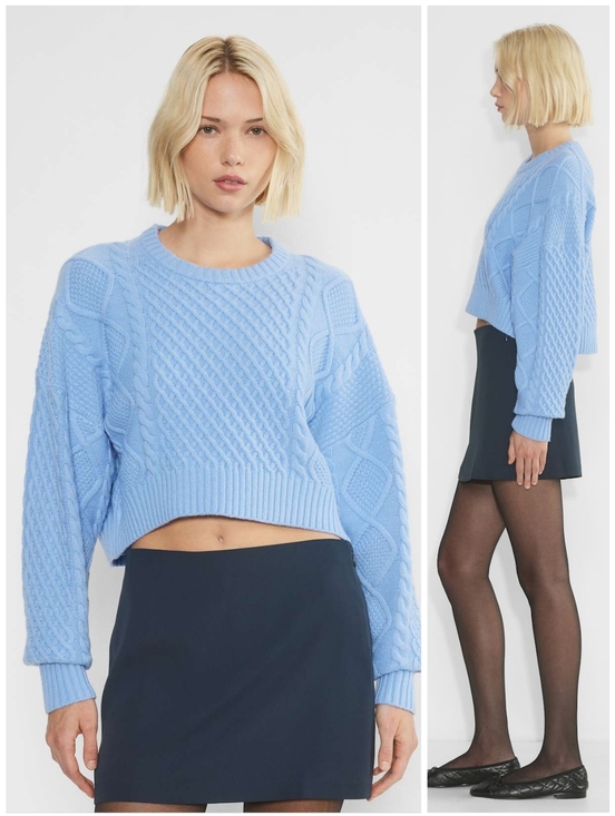 Aritzia Sweaters - NWT Aritzia Sunday Best Wool Blend Cropped Chunky Peggy Sweater, S